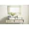 36" Cream & Aqua Coastal Mother Of Pearl Wall Mirror